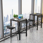 Black/White Modern Square Bar Table for 2