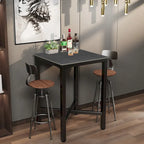 Black/White Modern Square Bar Table for 2