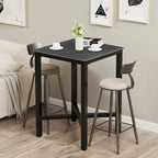 Black/White Modern Square Bar Table for 2