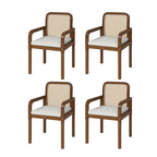 Chaise de salle à manger Acorn / Rotin noir avec coussin amovible, lot de 2 ou 4