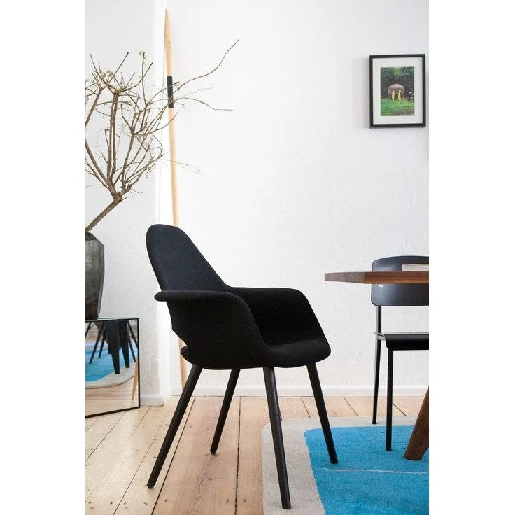 Fauteuil de salle à manger capitonné Mid-Century multicolore/patchwork, une place