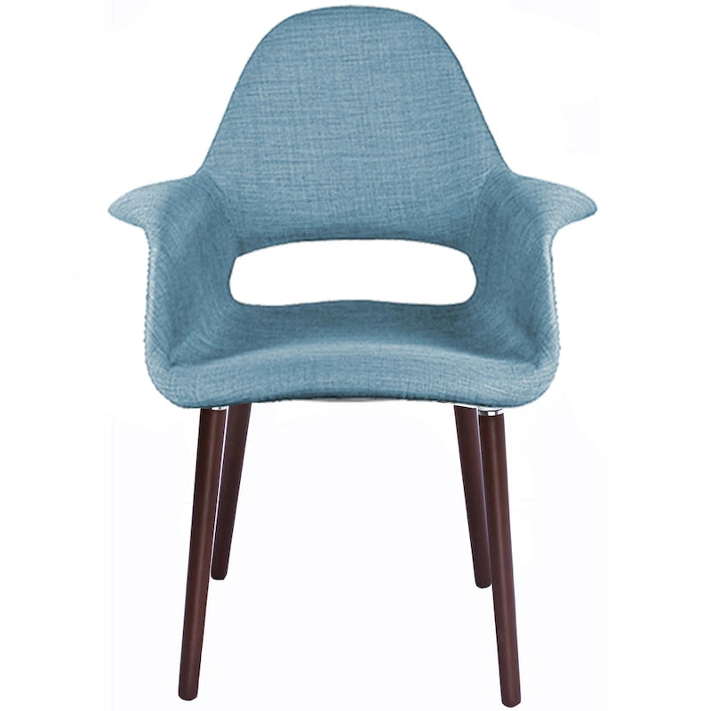 Fauteuil de salle à manger capitonné Mid-Century multicolore/patchwork, une place