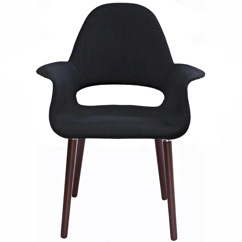 Fauteuil de salle à manger capitonné Mid-Century multicolore/patchwork, une place