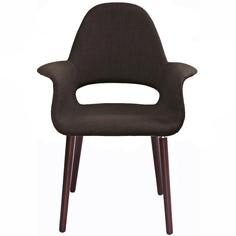 Fauteuil de salle à manger capitonné Mid-Century multicolore/patchwork, une place