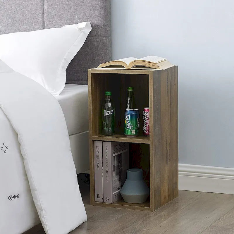 Étagère de rangement ouverte en forme de cube Marbre gris / Blanc / Noir / Rustique / Sonoma, cube unique, 5 couleurs, assemblage par 1 personne