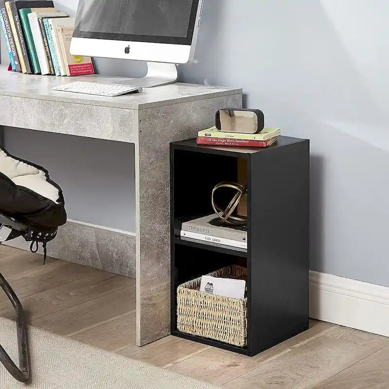 Étagère de rangement ouverte en forme de cube Marbre gris / Blanc / Noir / Rustique / Sonoma, cube unique, 5 couleurs, assemblage par 1 personne