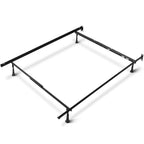 Black Metal Bed Frame, Adjustable, Queen/Full/Twin, 1-Person
