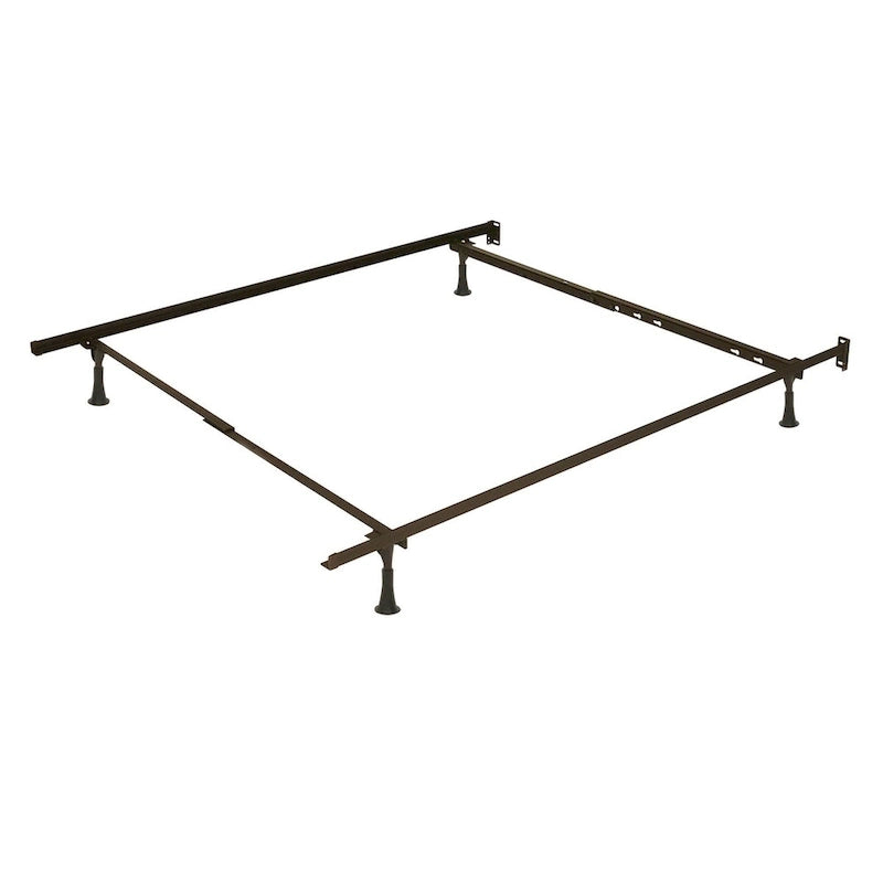 Black Metal Bed Frame, Adjustable, Queen/Full/Twin, 1-Person