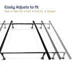 Black Metal Bed Frame, Adjustable, Queen/Full/Twin, 1-Person