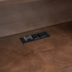 Lit plateforme de rangement pleine grandeur avec lit gigogne, espresso/blanc, bois massif, 2 couchages