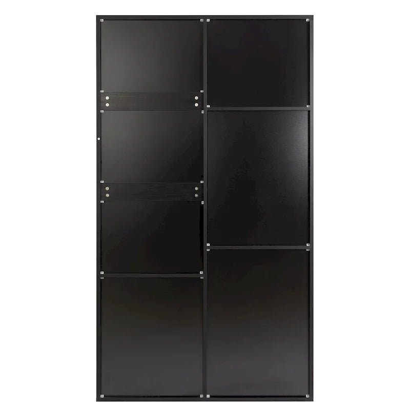 Brown Sliding Barn Door Wardrobe, Single Door, 1–2 Person