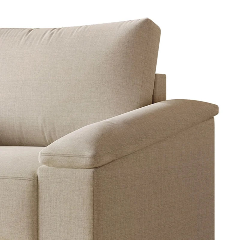 Linen Upholstered Accent Armchair, 1-Seater (Light Blue / Grey / Dark Beige / Blue / Beige)