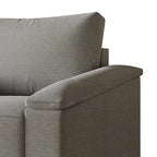 Linen Upholstered Accent Armchair, 1-Seater (Light Blue / Grey / Dark Beige / Blue / Beige)