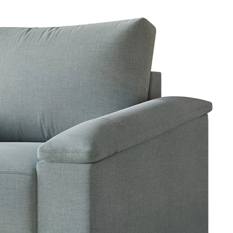 Linen Upholstered Accent Armchair, 1-Seater (Light Blue / Grey / Dark Beige / Blue / Beige)