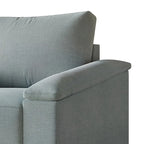 Linen Upholstered Accent Armchair, 1-Seater (Light Blue / Grey / Dark Beige / Blue / Beige)