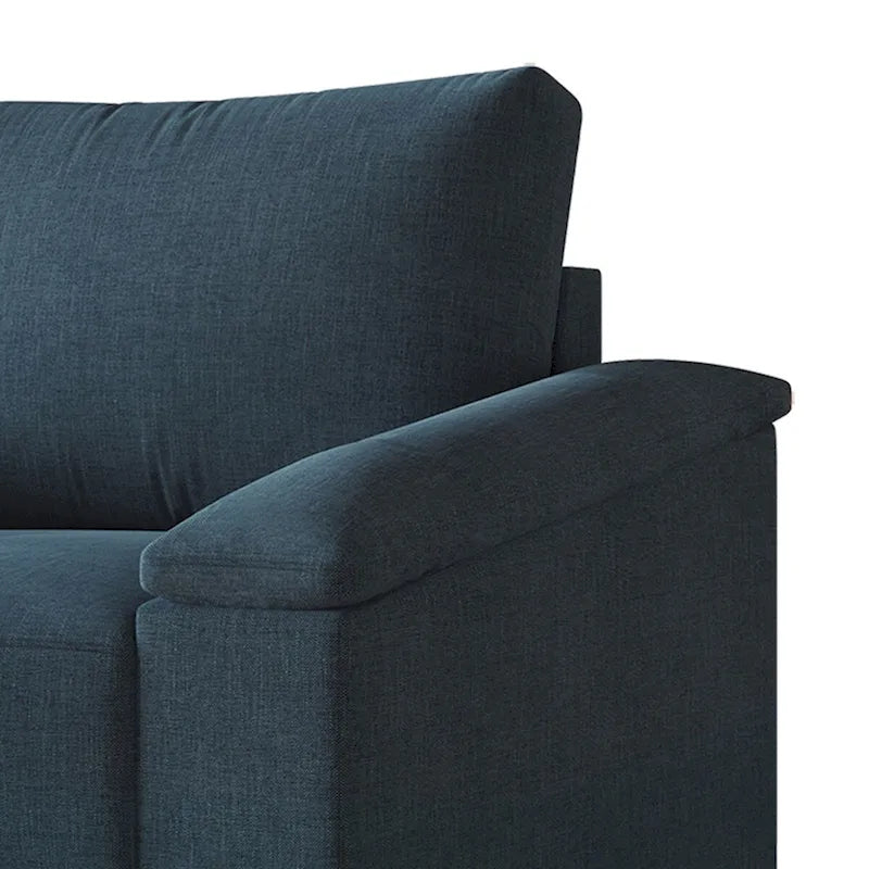 Linen Upholstered Accent Armchair, 1-Seater (Light Blue / Grey / Dark Beige / Blue / Beige)