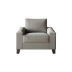 Linen Upholstered Accent Armchair, 1-Seater (Light Blue / Grey / Dark Beige / Blue / Beige)