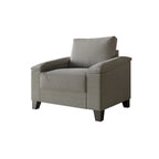 Linen Upholstered Accent Armchair, 1-Seater (Light Blue / Grey / Dark Beige / Blue / Beige)