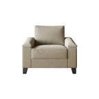 Linen Upholstered Accent Armchair, 1-Seater (Light Blue / Grey / Dark Beige / Blue / Beige)