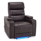 Black / Grey / Brown Power Recliner Chair with Adjustable Headrest, LED & USB, Faux Leather, 1-Seat