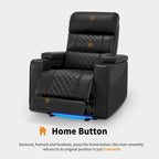 Black / Grey / Brown Power Recliner Chair with Adjustable Headrest, LED & USB, Faux Leather, 1-Seat