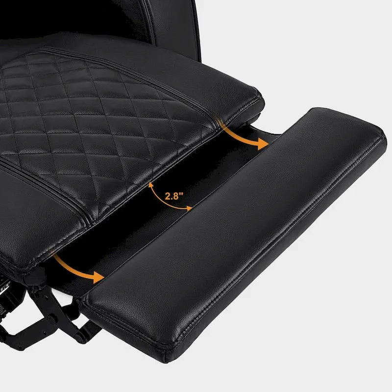 Black / Grey / Brown Power Recliner Chair with Adjustable Headrest, LED & USB, Faux Leather, 1-Seat