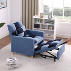 3-in-1 Convertible Sleeper Chair Bed, Single Sofa (Black White)