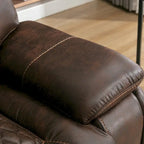 Faux Leather Electric Power Recliner, Single Seat, Light Brown / Brown / Black / Dark Brown