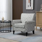 Fauteuil d'appoint mi-siècle gris et beige, fauteuil tapissé en lin, lot de 2