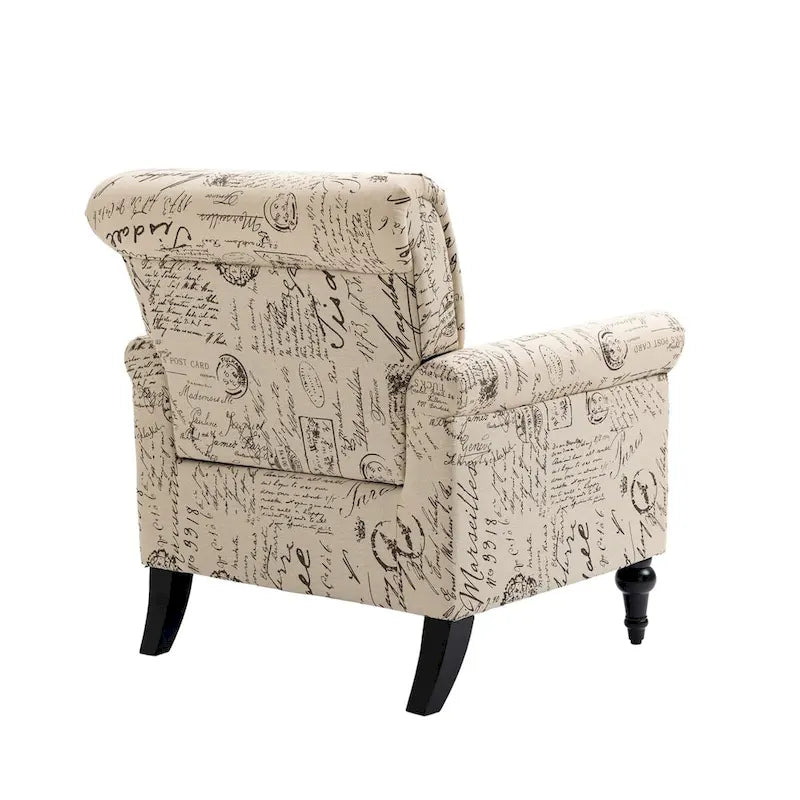 Fauteuil d'appoint mi-siècle gris et beige, fauteuil tapissé en lin, lot de 2