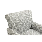 Fauteuil d'appoint mi-siècle gris et beige, fauteuil tapissé en lin, lot de 2