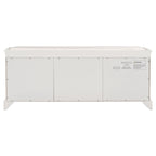Banc de rangement rétro un siège avec coussin, finition gris lavé / blanc / bleu marine vieilli
