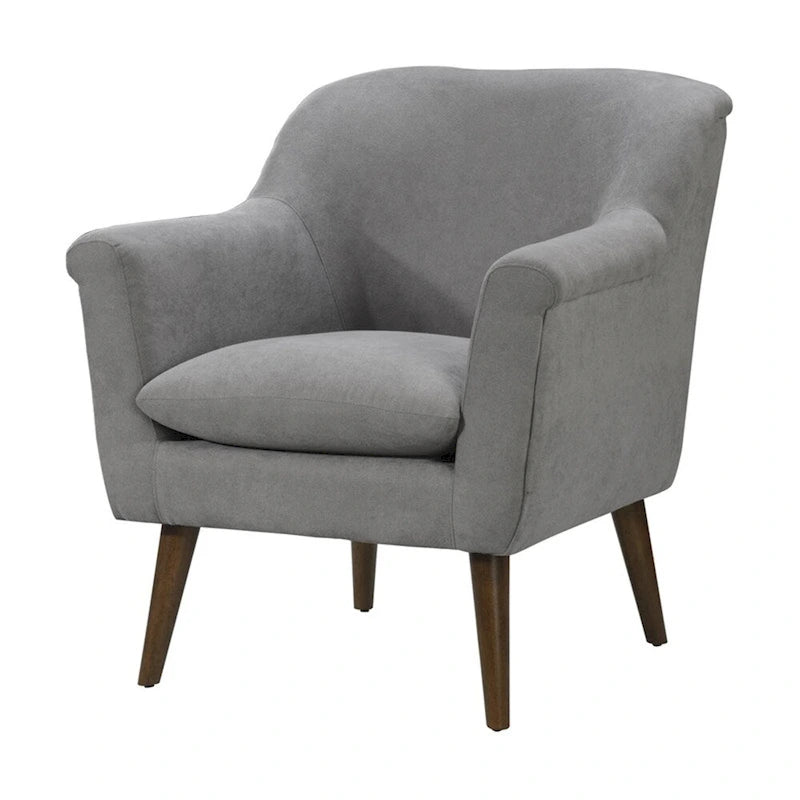 Aquamarine Teal / Steel Gray / Yellow Mid-Century Accent Armchair, Woven Fabric, Single Seat