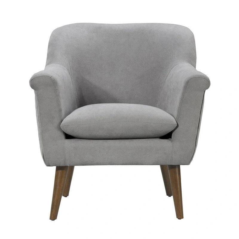 Aquamarine Teal / Steel Gray / Yellow Mid-Century Accent Armchair, Woven Fabric, Single Seat