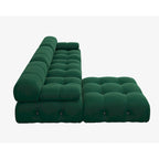 L-Shaped Velvet Sectional Sofa with Reversible Chaise Ottoman, 4-Seat, Multiple Colors