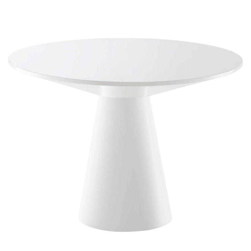 White / Black High Gloss Oval Dining Table, Seats 6