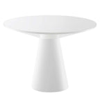 White / Black High Gloss Oval Dining Table, Seats 6