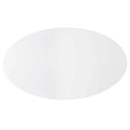 White / Black High Gloss Oval Dining Table, Seats 6