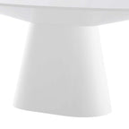 White / Black High Gloss Oval Dining Table, Seats 6