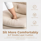 Chaise pivotante sans accoudoirs beige, une place