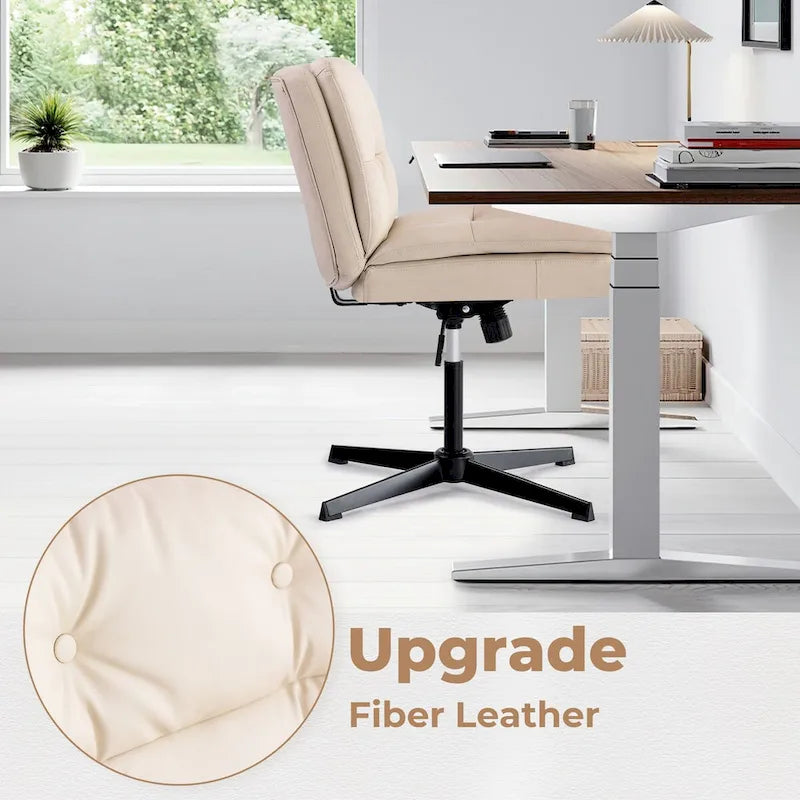 Chaise pivotante sans accoudoirs beige, une place
