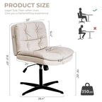 Chaise pivotante sans accoudoirs beige, une place