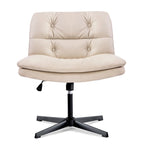 Chaise pivotante sans accoudoirs beige, une place