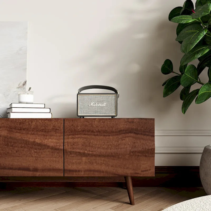 Brown 4-Door TV Stand, MDF, 3 Sizes, for 1–2 Person Household