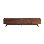 Brown 4-Door TV Stand, MDF, 3 Sizes, for 1–2 Person Household
