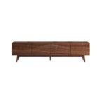 Brown 4-Door TV Stand, MDF, 3 Sizes, for 1–2 Person Household