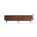 Brown 4-Door TV Stand, MDF, 3 Sizes, for 1–2 Person Household