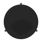Black Round Coffee Table, Slab-Leg Style, Seats 1–4