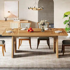 Brown Farmhouse Rectangular Dining Table, Seats 6-8