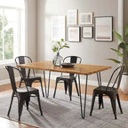 Ardor 60  Live Edge Acacia Wood Dining Table - Black Natural
